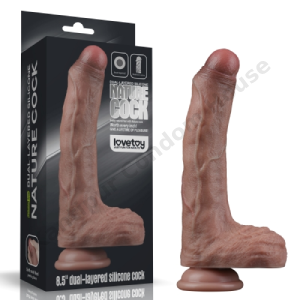 8.5'' Dual Layered Silicone Realistic Cock- LV411045