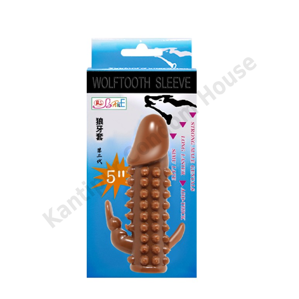 5 Inch Wolftooth Sleeve Reusable Condom- BI-016004