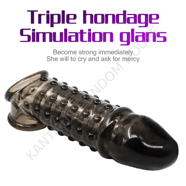 7.5'' Gorilla Black Ball Holding Penis Sleeve