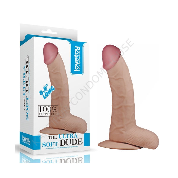 8.8" The Ultra Soft Dude Non Vibrating Dildo -LV1085