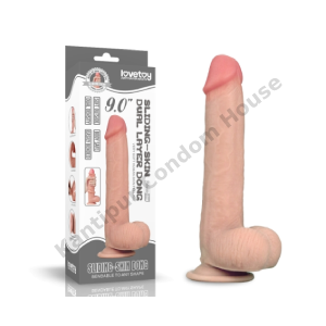 9'' Sliding Skin Dual Layer Dildo -LV317003