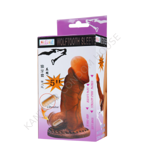 5 Inch Wolftooth Non Vibration Reusable CondomBI-016006N