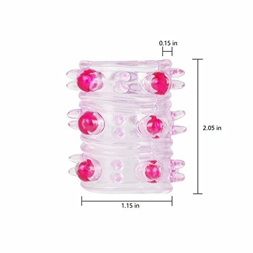 Textured Silicone Stimulation Half Sleeve with Beads