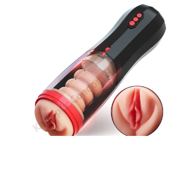 Lifelike Automatic 5 Thrusting 10 Vibrating Vocable Masturbation Cup- QT110