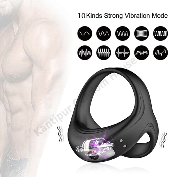 JiuERqi 10 Modes Vibrating Penis Ring