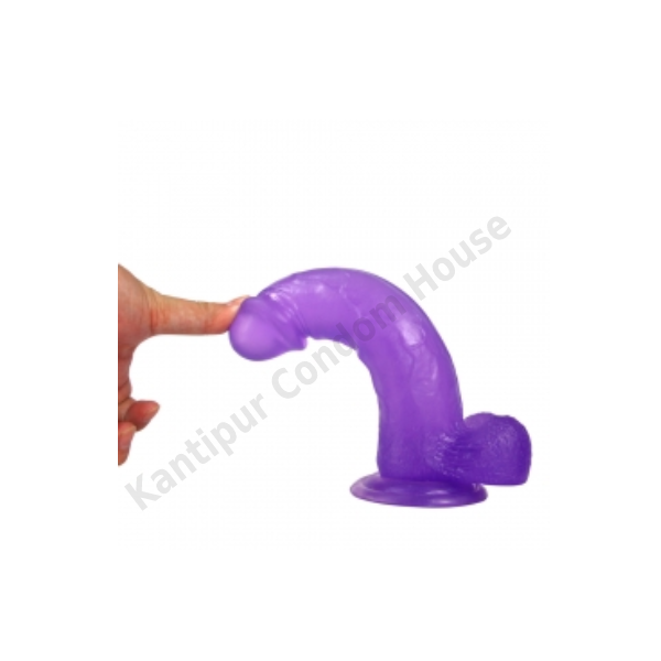 8" Jelly Studs Crystal Dildo Large  LV3100