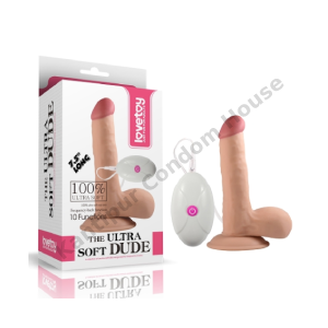 7.5" The Ultra Soft Dude Vibrating Dildo -LV1091